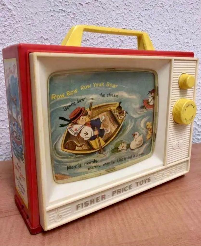 Prachtige vintage Fisher Price Toys TV met muziek, Enlèvement ou Envoi, Utilisé, Sonore