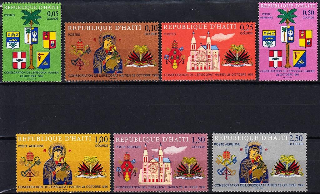 1968 - HAÏTI - Ordination d'évêques [SG 1077/1083], Envoi, Non oblitéré, Amérique centrale