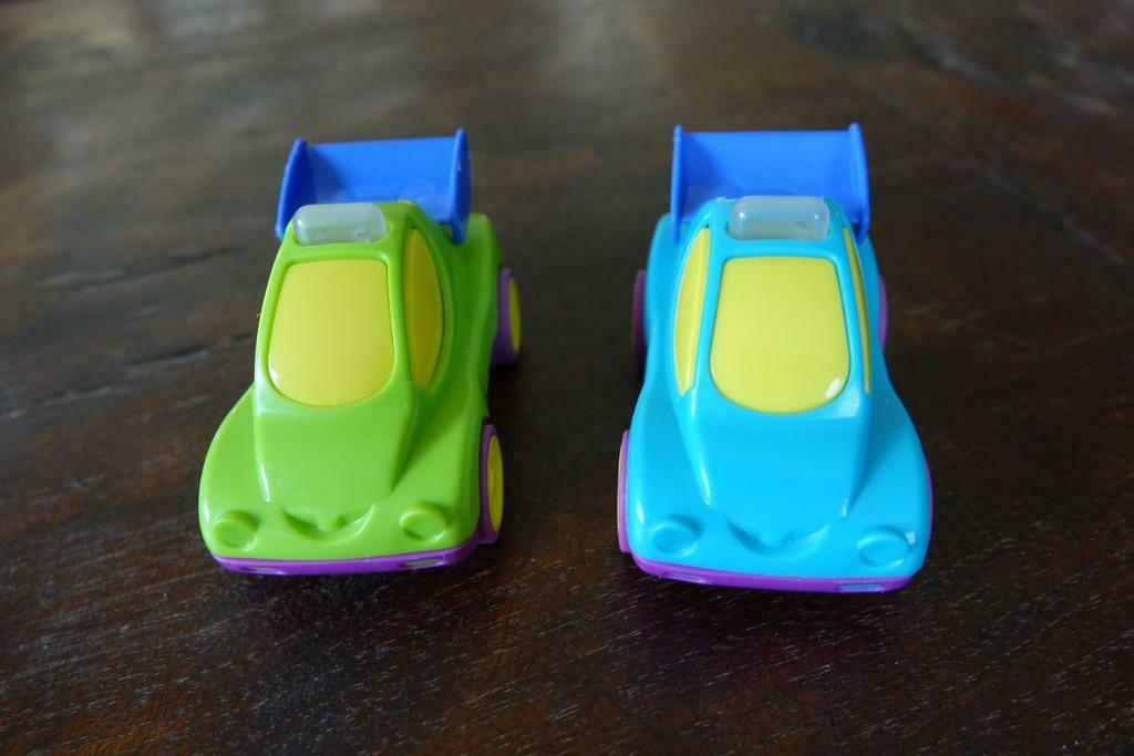 2 Wader-Toys autootjes met licht en geluid, Enlèvement ou Envoi, Utilisé
