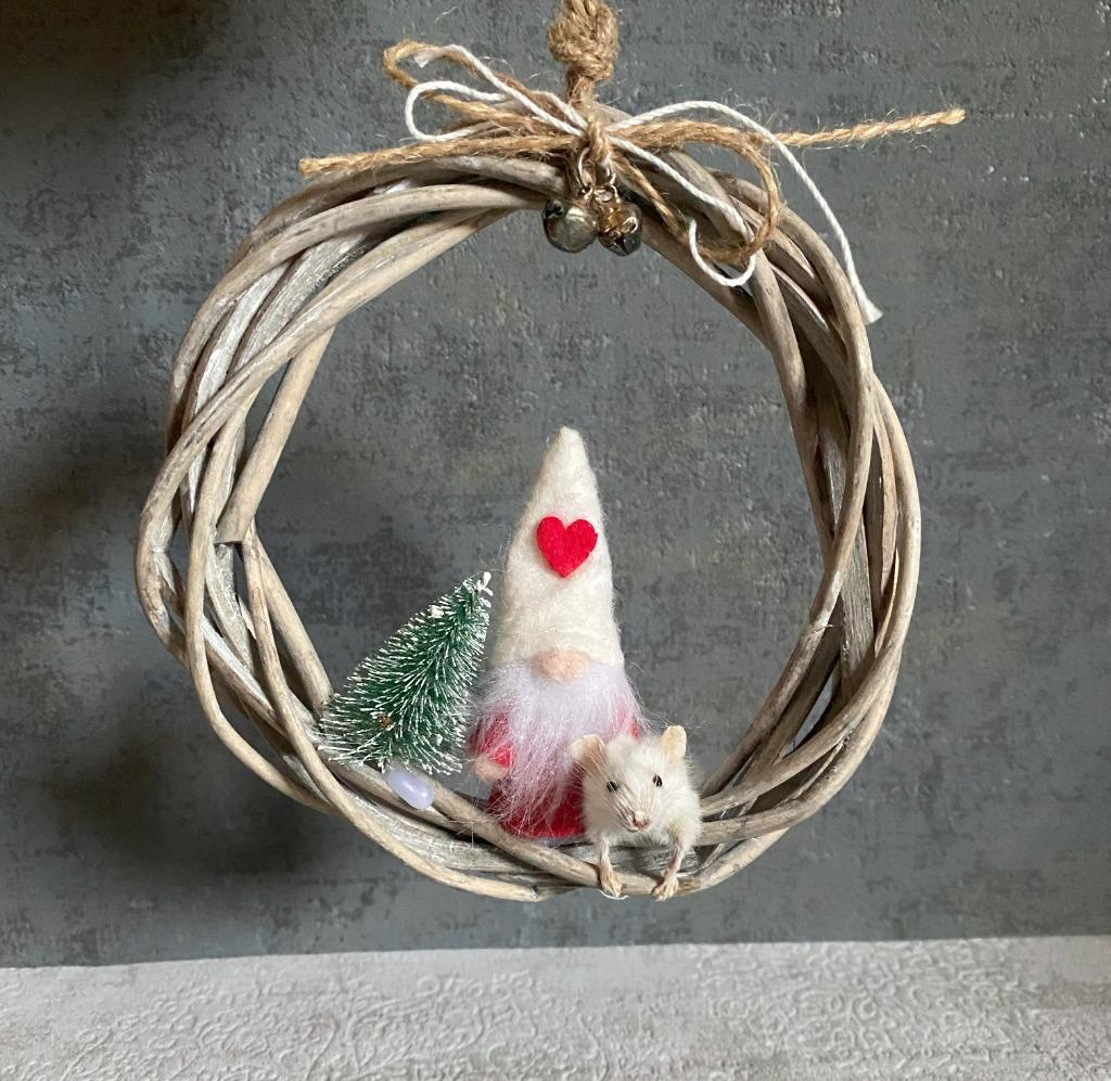 Opgezette muis kersthanger - taxidermie, Ophalen of Verzenden