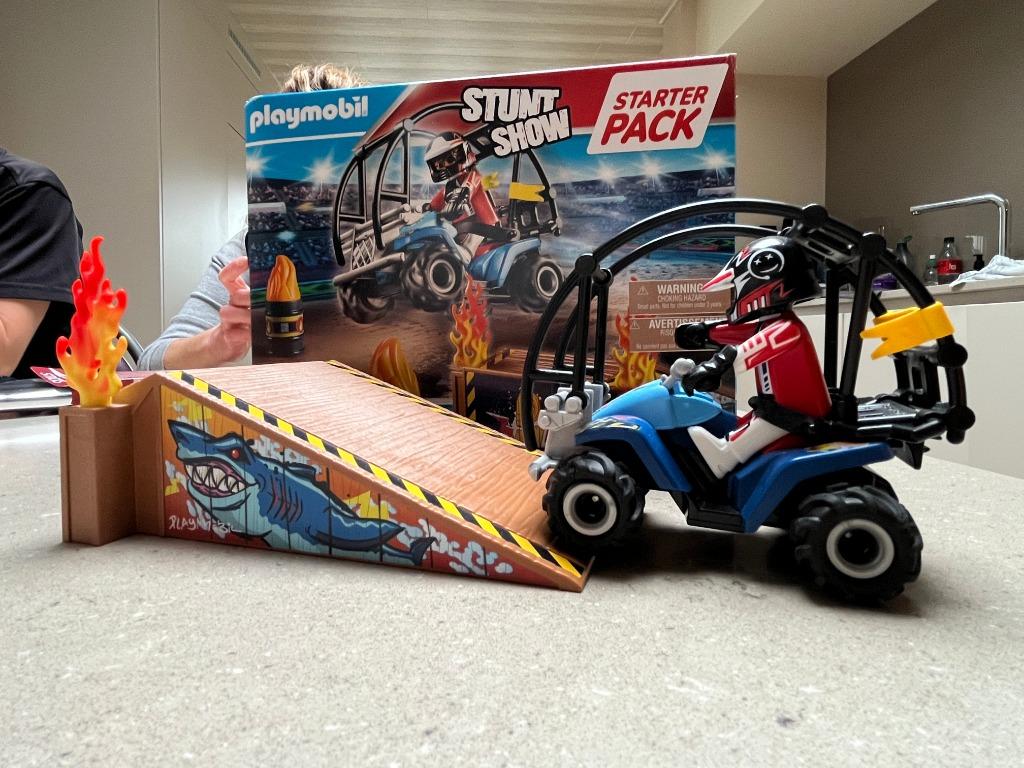 PLAYMOBIL Starter Pack Stunt Show Quad avec rampe de tir, Enlèvement, Comme neuf, Ensemble complet