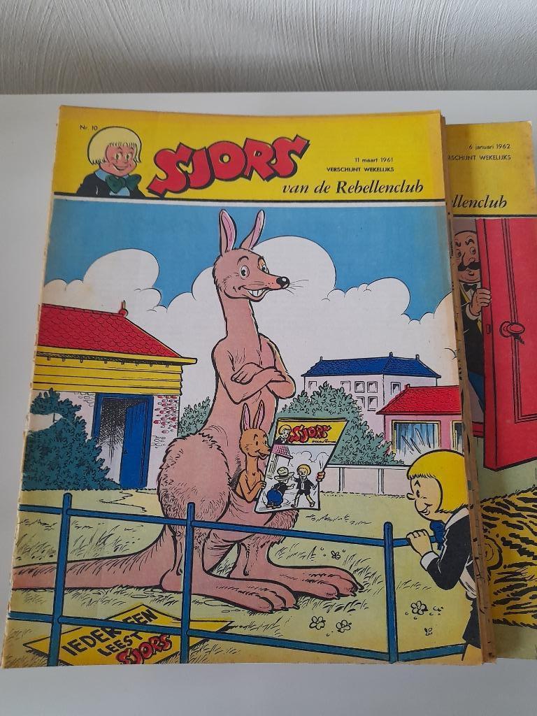 Sjors van de Rebellenclub strip - 30 stuks,  1961 - 1962, Boeken, Meerdere stripboeken, Ophalen of Verzenden, Gelezen