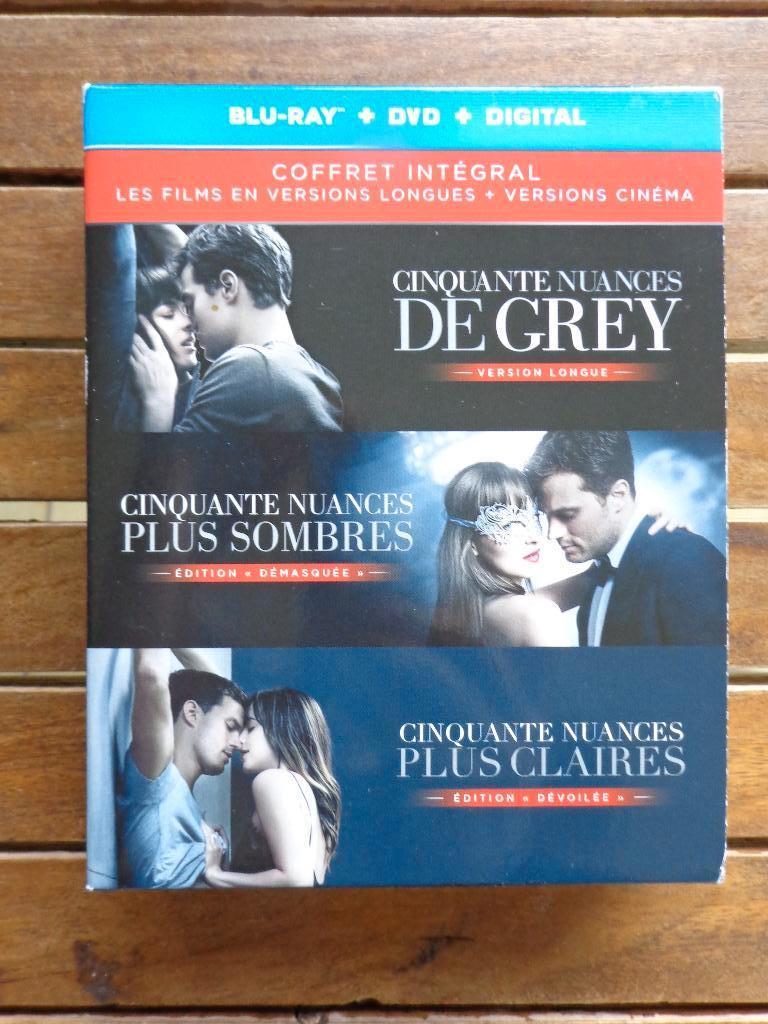)))  Bluray  Trilogie  Cinquante nuances de Grey   (((, Enlèvement ou Envoi, Comme neuf, Drame, Coffret