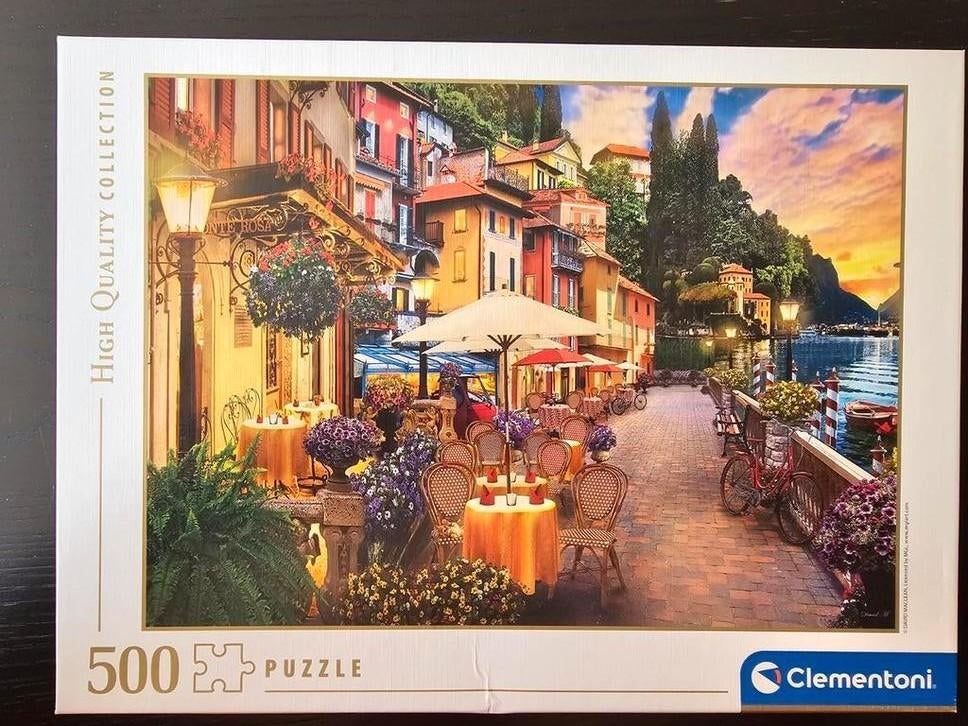 Puzzel 500 stukjes, Clementoni,  Comomeer, volledig., Ophalen of Verzenden, 500 t/m 1500 stukjes, Zo goed als nieuw, Legpuzzel