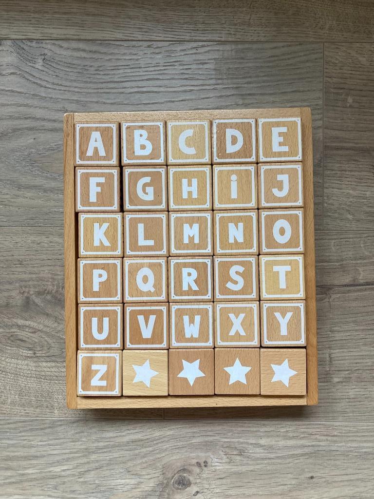 Houten letterbord Jabadabadoo, Ophalen of Verzenden, Zo goed als nieuw