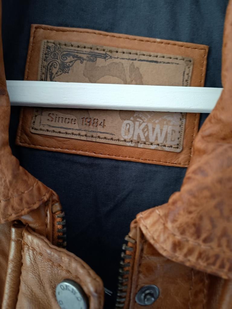Lederen jasje als nieuw merk Oakwood, Ophalen, Zo goed als nieuw, Maat 46/48 (XL) of groter