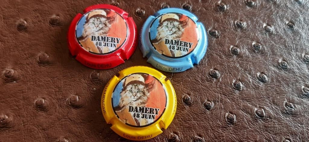 3 Champagne capsules Dehu Louis ., Verzamelen, Ophalen of Verzenden, Zo goed als nieuw
