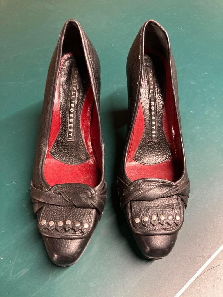 Dames schoen met hak 9 cm, Fratelli Rossetti maat 39, Ophalen, Zo goed als nieuw, Zwart