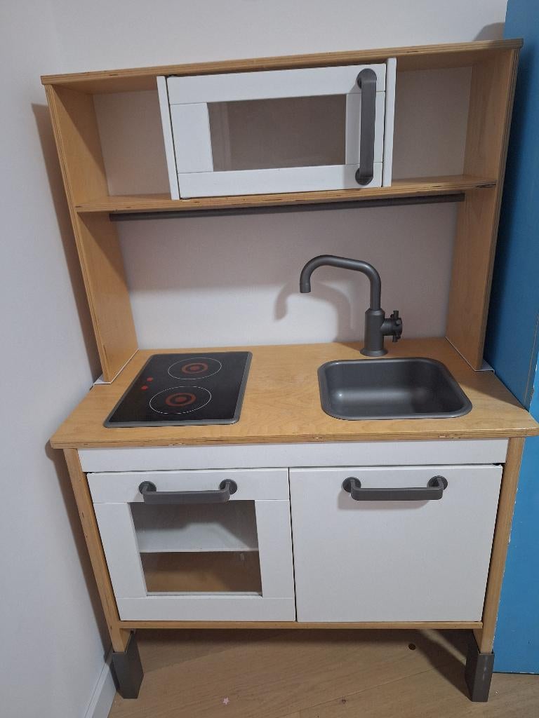 kinderkeuken +frigo + ustensils, Enfants & Bébés, Enlèvement, Comme neuf, Bois, Jouer à la cuisine