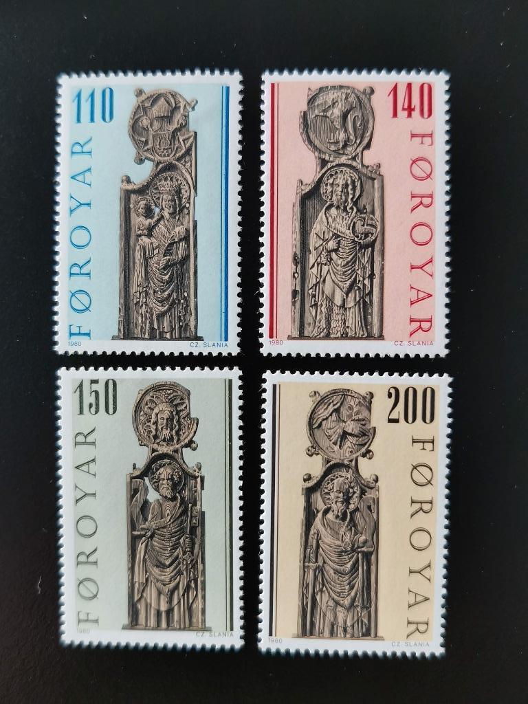 Îles Féroé/Foroyar 1980 - banques de l'église Kirkjubøur **, Timbres & Monnaies, Timbres | Europe | Scandinavie, Enlèvement ou Envoi