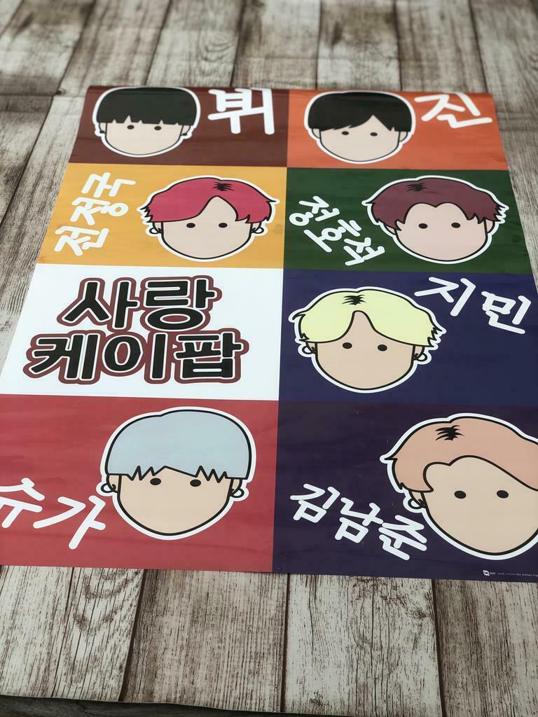 BTS poster 60 X 90 Korean Pop, Verzamelen, Ophalen of Verzenden, Gebruikt, Poster, Artwork of Schilderij