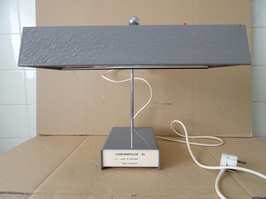 Lampe industrielle vintage lampe bureau design Chromatolux, Enlèvement ou Envoi