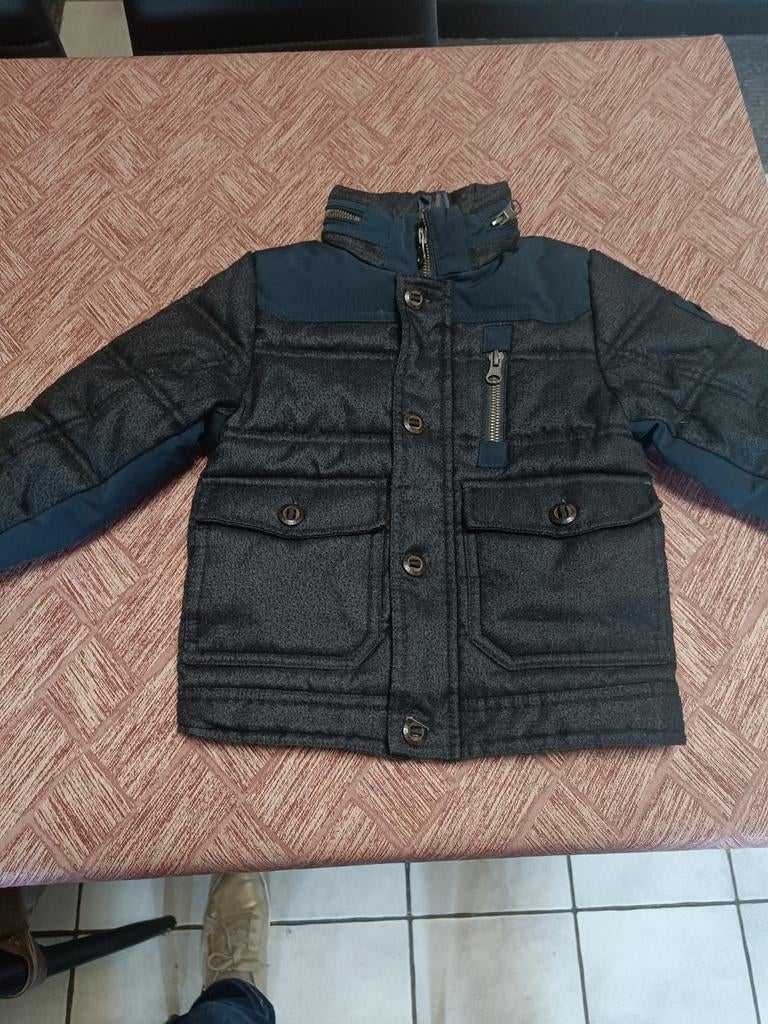 Winterjas jongen met kap in de kraag maat 92, Ophalen, Zo goed als nieuw, Jongen