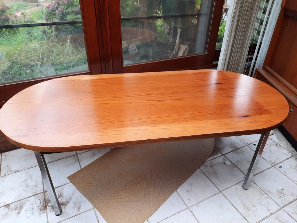 Ovalen tafel, Huis en Inrichting, Tafels | Eettafels, Ophalen, Gebruikt, 100 tot 150 cm, 200 cm of meer