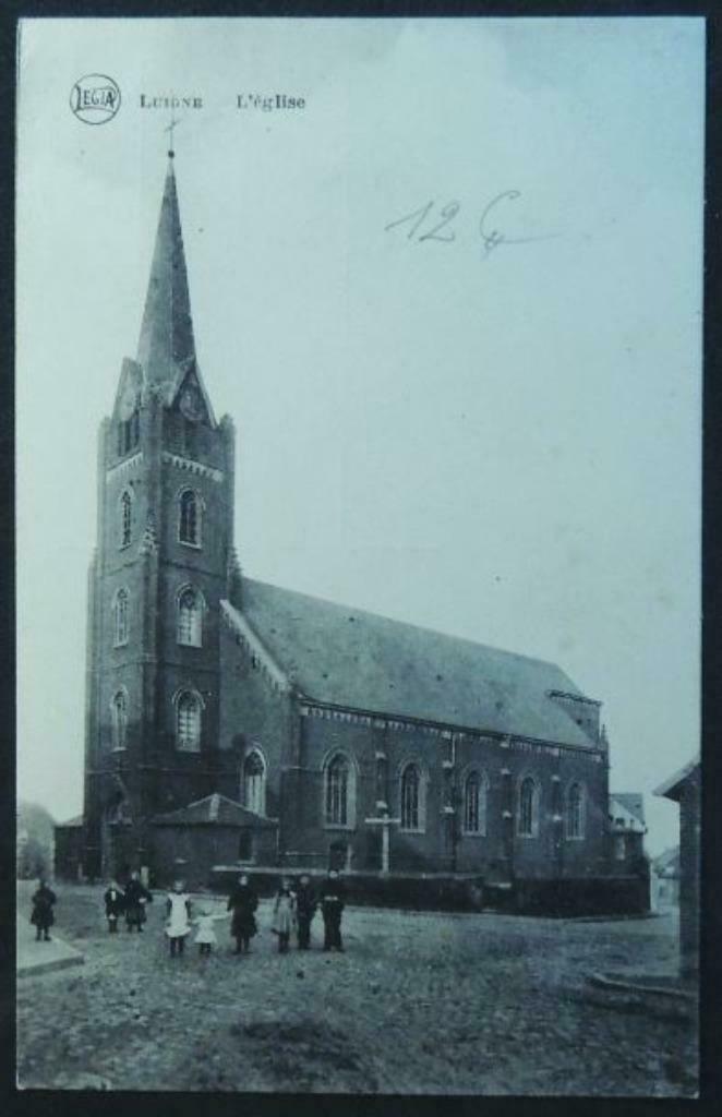 Carte Postale Luingne – L’Eglise (Mouscron / Moeskroen), Ophalen of Verzenden, Ongelopen, Henegouwen