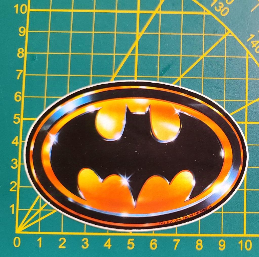 Sticker Batman gouden logo DC Comics NL 1989, Verzamelen, Ophalen of Verzenden