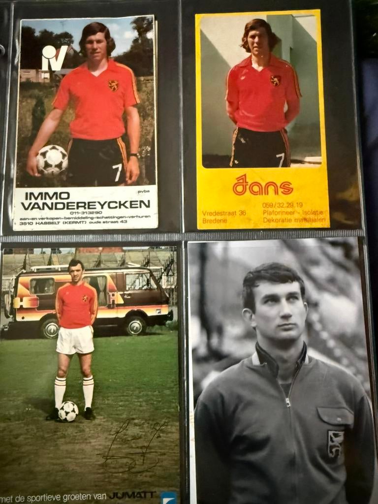 Oude rode duivels kaarten jaren 70-80, Ophalen of Verzenden, Zo goed als nieuw, Spelerskaart