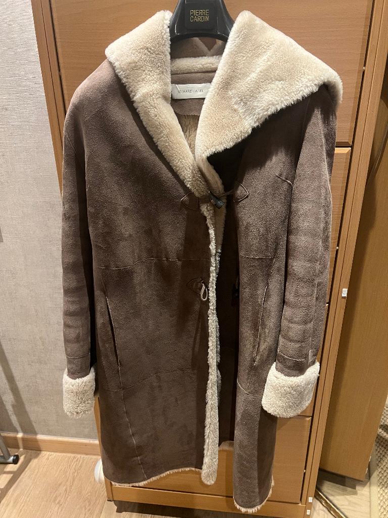 Manteau fourre Gérard Darel taille 42, Taille 42/44 (L), Comme neuf, Brun, Enlèvement