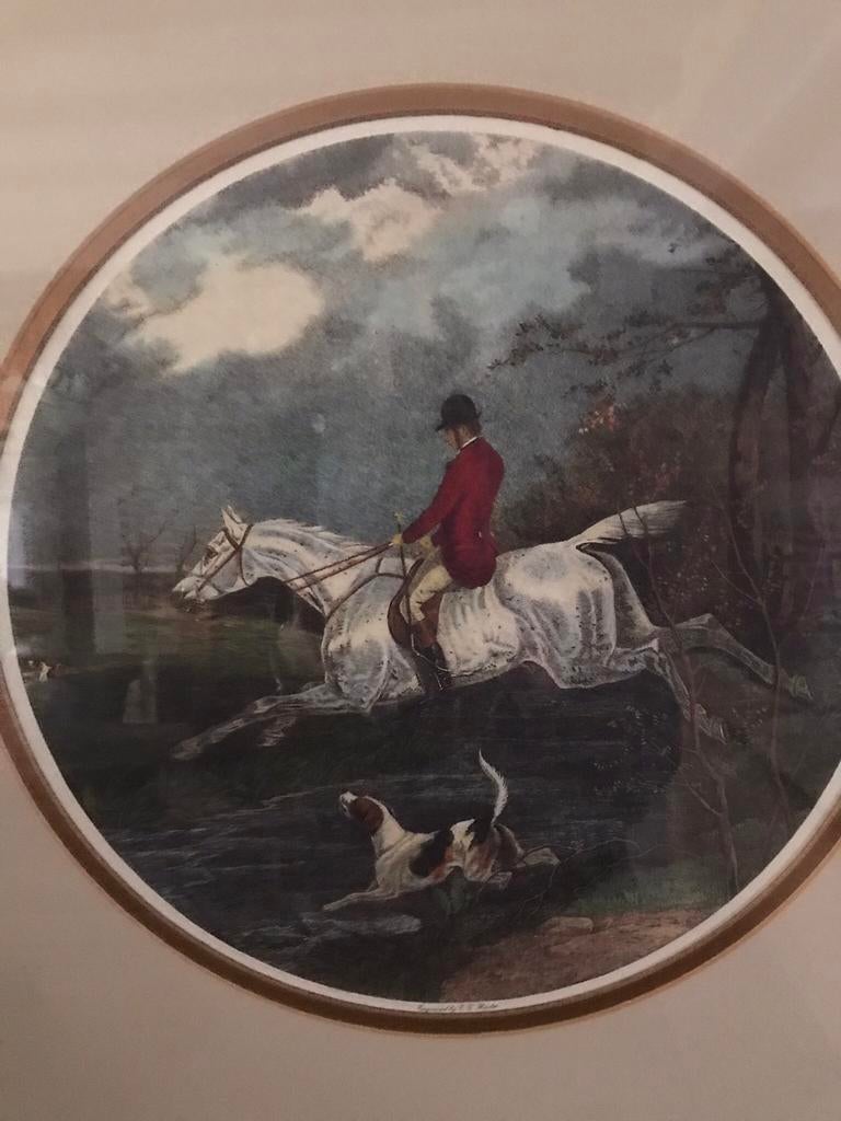 Mooie landelijke kaders met print van ruiters op paard, Huis en Inrichting, Ophalen of Verzenden, Print
