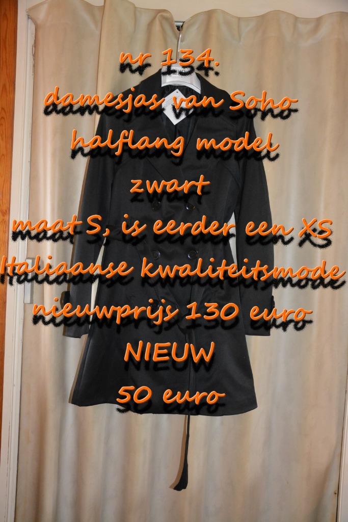 134. Damesjas van Soho , NIEUW , verzending inbegrepen, Kleding | Dames, Jassen | Zomer, Nieuw, Maat 36 (S), Zwart, Verzenden