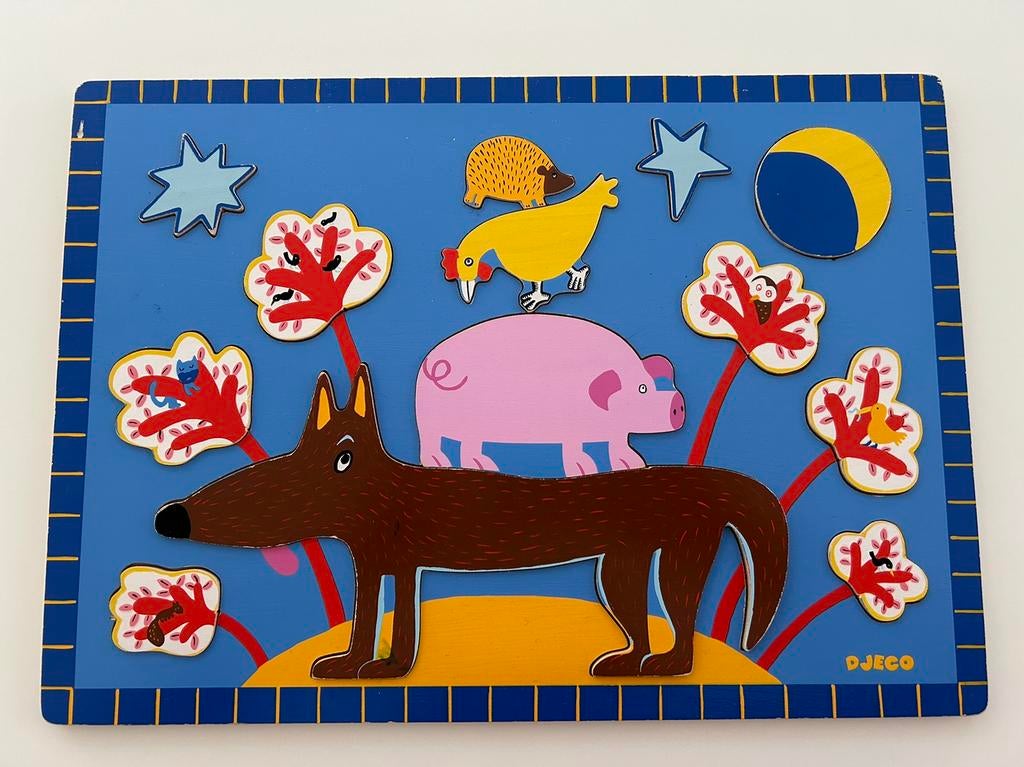 Mooie grote inlegpuzzel van Djeco, Kinderen en Baby's, Ophalen of Verzenden
