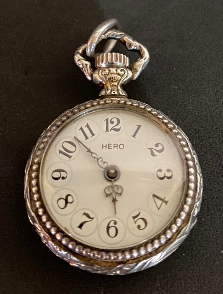 Ancienne petite montre gousset dame, en argent, Antiquités & Art, Argent