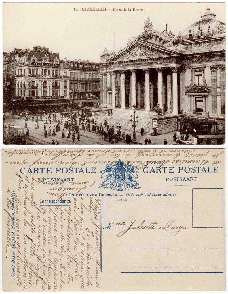 BE_Bruxelles_Bxl_lot 3_8 CPA, Ophalen of Verzenden, 1920 tot 1940, Ongelopen, Brussel (Gewest)