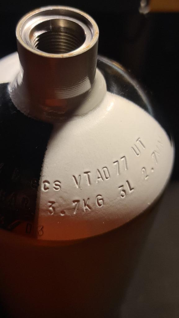 Persluchtfles 3l- 200bar, Ophalen, Nieuw