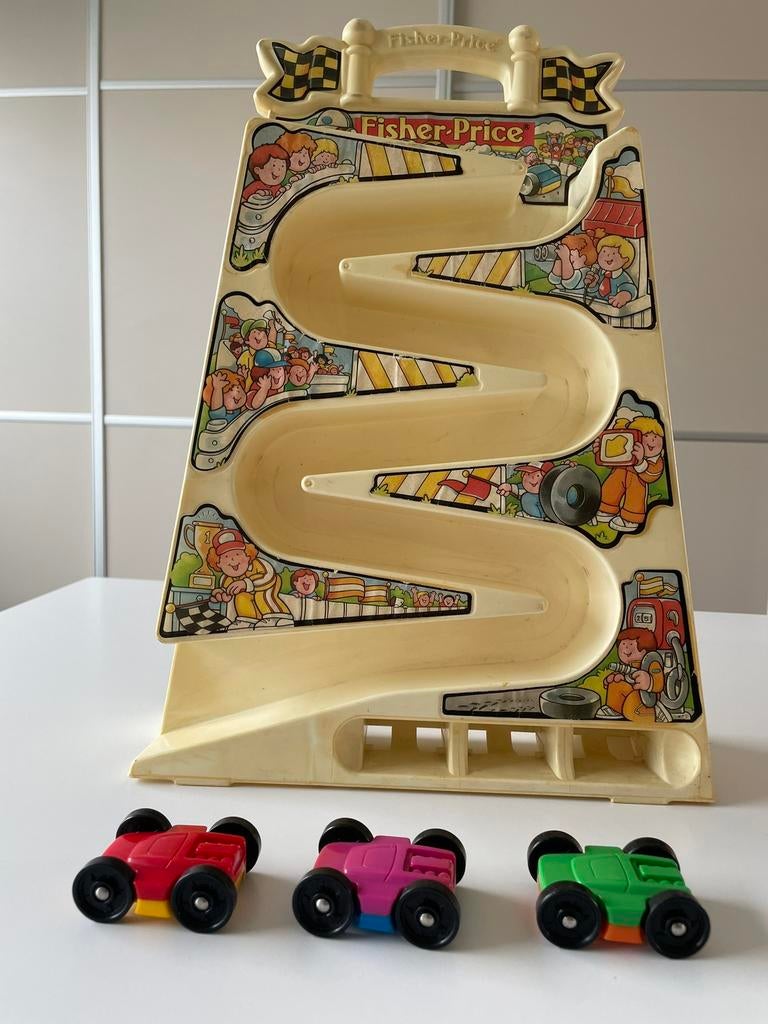 Vintage Fisher Price tumbling racers, Kinderen en Baby's, Speelgoed | Fisher-Price, Ophalen of Verzenden, Gebruikt, Auto of Voertuig