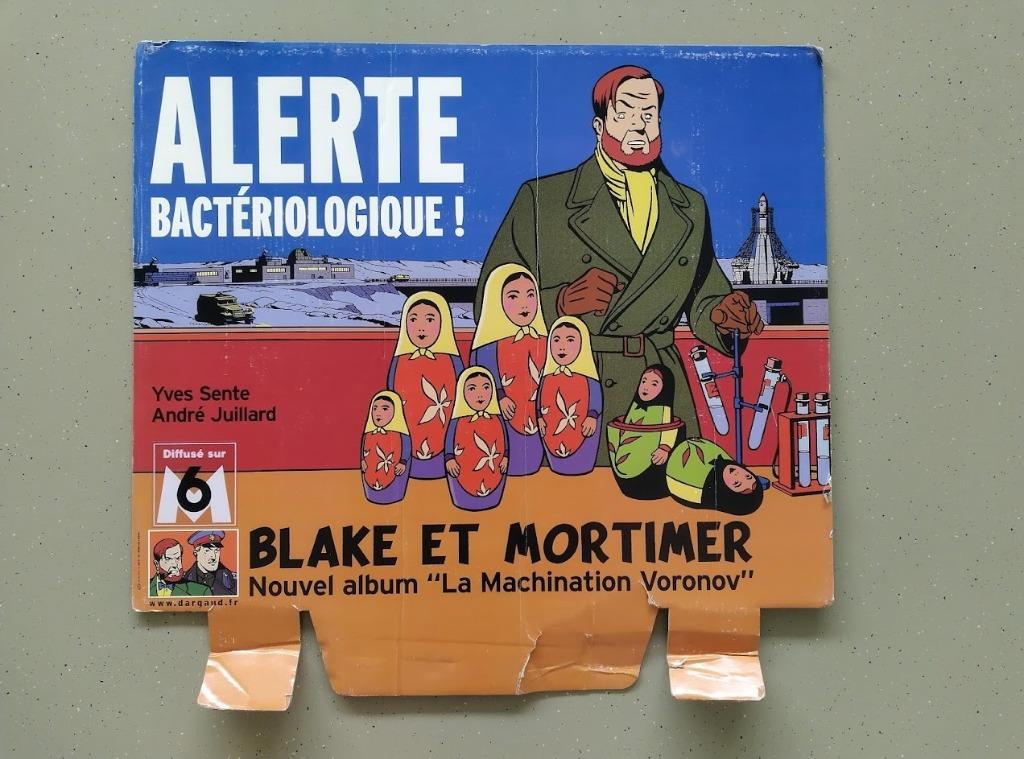 Vintage Reclamepaneel - Karton - Blake & Mortimer - 2000, Verzamelen, Ophalen, Overige figuren, Gebruikt, Plaatje, Poster of Sticker