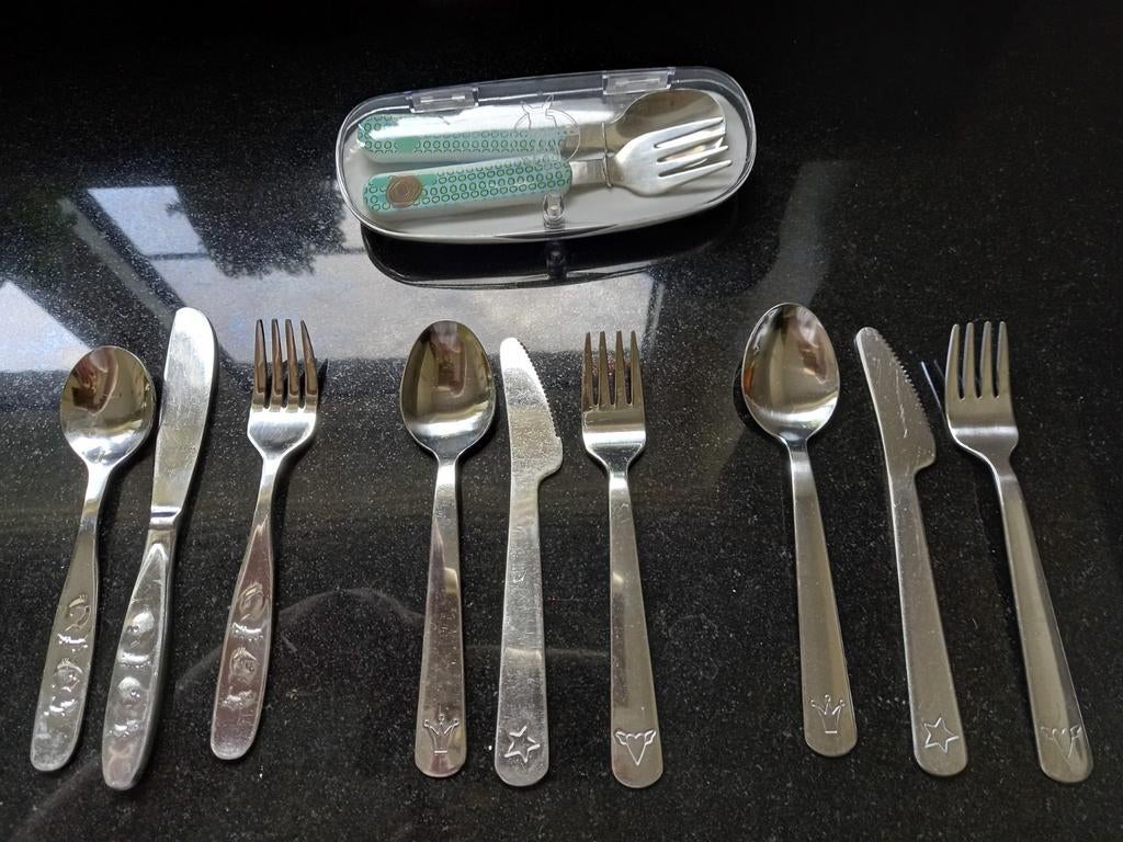Bestek voor kinderen, Ophalen of Verzenden, Zo goed als nieuw, Bestekset, Inox of Chroom