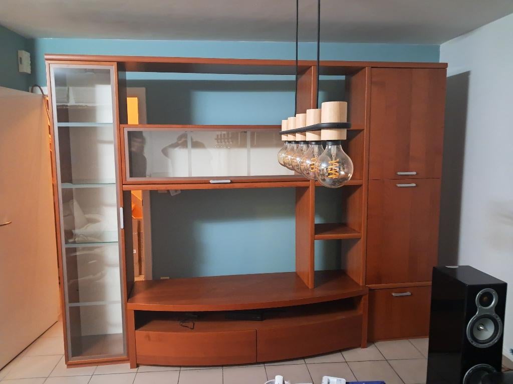 meuble mural/armoire murale en cerisier, Avec tablette(s), 250 à 300 cm, Cerisier, Enlèvement