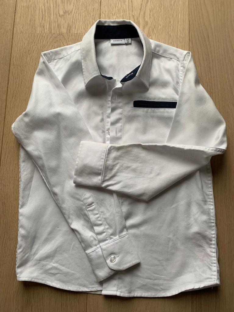 Wit hemd maat 122-128, Enfants & Bébés, Garçon, Name it, Chemise ou Chemisier, Comme neuf