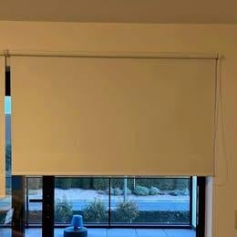 verduisterend rolgordijn Decosol, 150 à 200 cm, Comme neuf, Crème, 150 à 200 cm