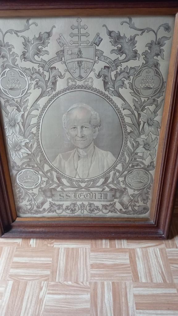 Kader met Paus Leo XIII, Antiek en Kunst, Ophalen of Verzenden
