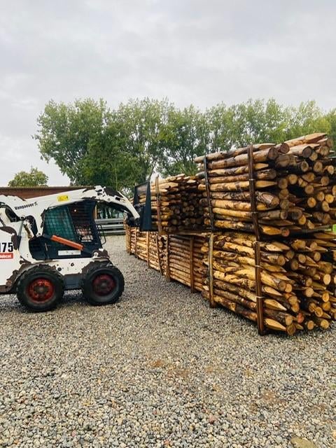 Kastanje palen ontschorst en gepunt, Tuin en Terras, Ophalen of Verzenden