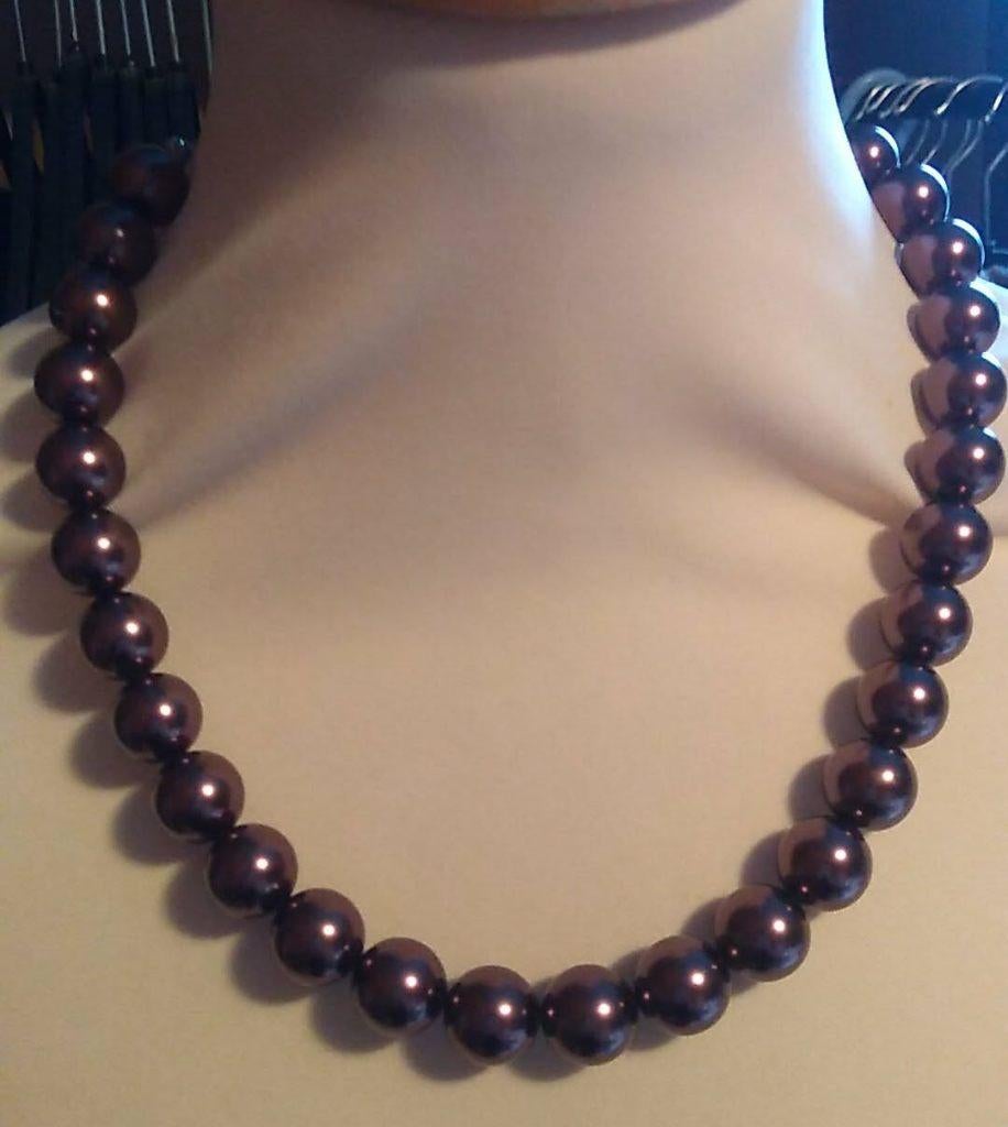 ketting bruin, Bijoux, Sacs & Beauté, Colliers, Enlèvement ou Envoi, Brun