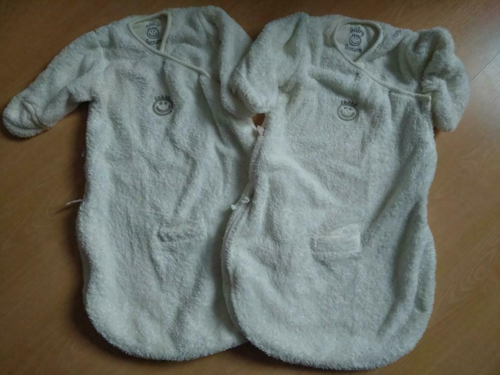 2 Baby Boum slaapzakken softy 60 cm ecru (als nieuw), Ophalen of Verzenden, Zo goed als nieuw, Minder dan 70 cm, Slaapzak