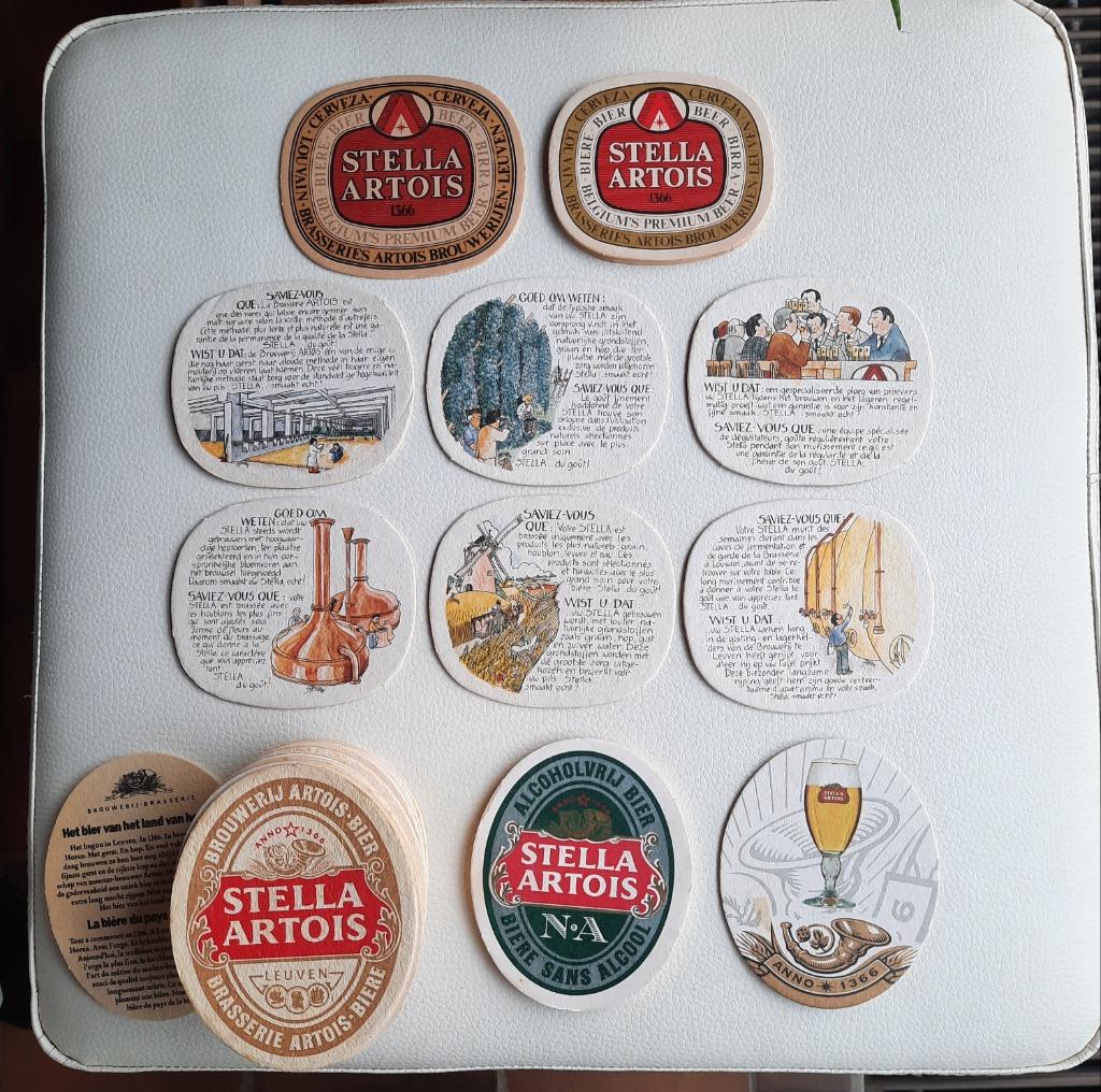 Bierviltjes van stella artois (ovaal), Enlèvement ou Envoi, Utilisé, Sous-bock, Stella Artois