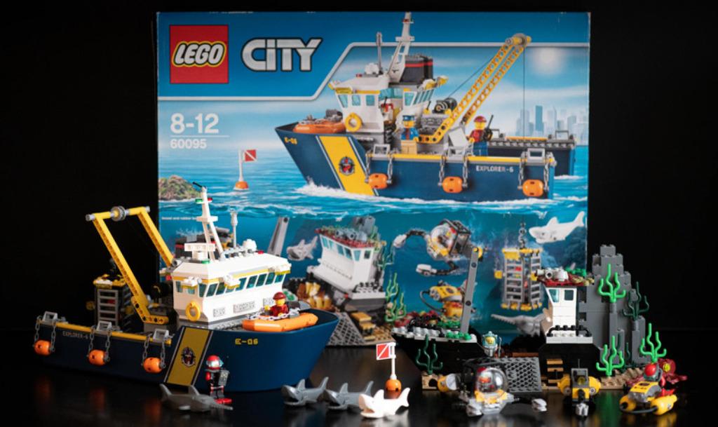 LEGO City Ocean Diepzee onderzoeksschip 60095 ZGAN, Ophalen of Verzenden, Zo goed als nieuw, Complete set, Lego