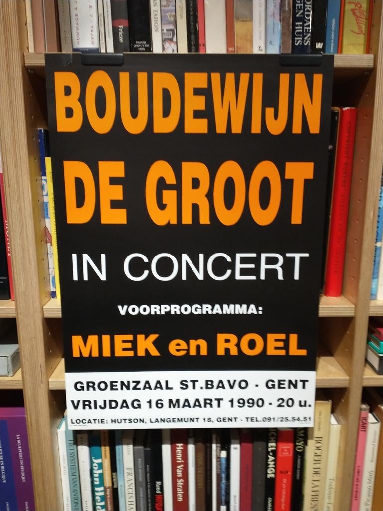 Boudewijn De Groot in concert. St Bavo Gent 1990 affiche, Verzamelen, Posters, Ophalen of Verzenden, Zo goed als nieuw