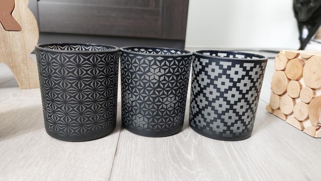 Decoratie winter theelicht kaars houder, Ophalen of Verzenden, Zo goed als nieuw, Kaars