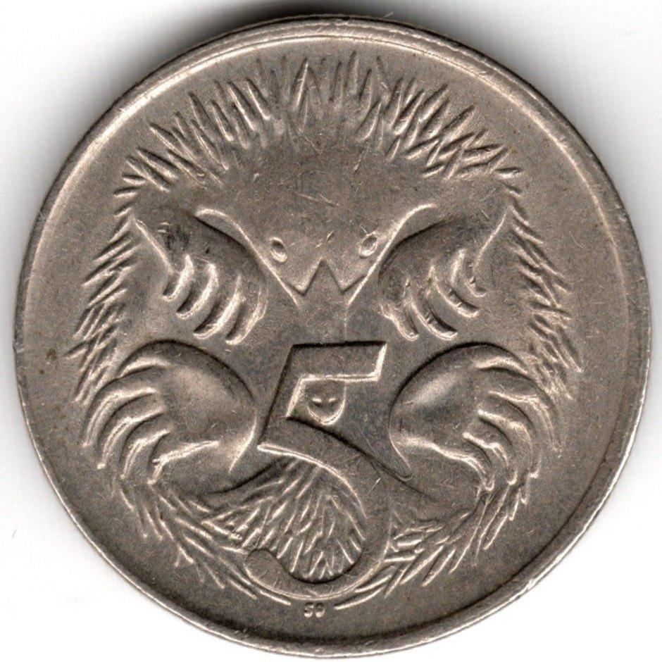 Australie : 5 Cents 1975 KM #64 Ref 15944, Timbres & Monnaies, Monnaies | Océanie, Enlèvement ou Envoi, Monnaie en vrac