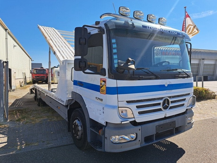 Autotransporter Mercedes Atego 1218 * Lier * Ramps, Auto's, Vrachtwagens, Achterwielaandrijving, Mercedes-Benz, Bedrijf, ABS