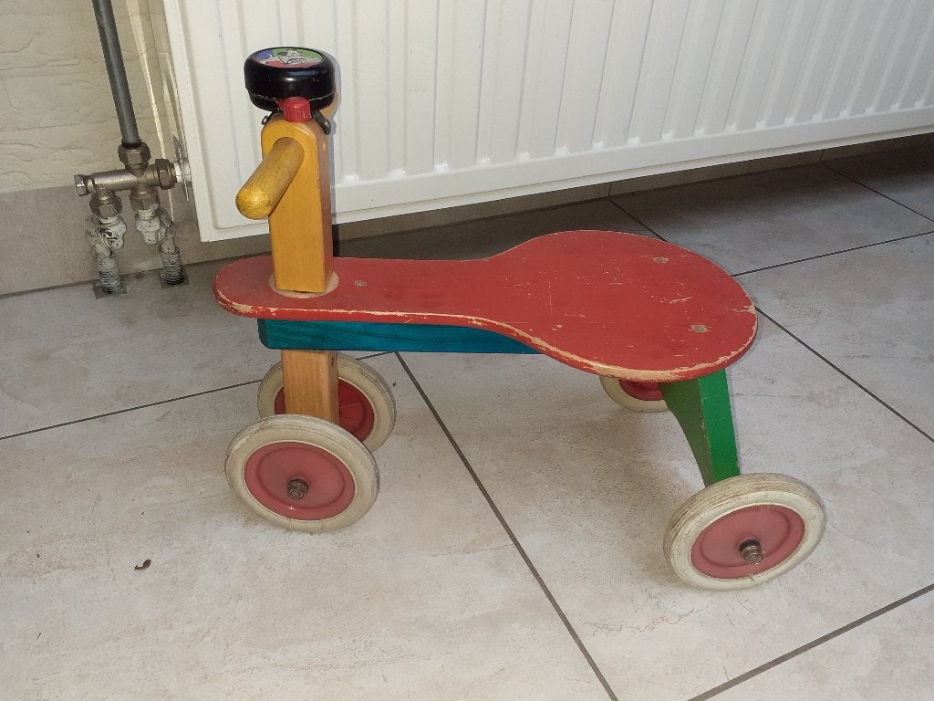 houten fietsje, Ophalen