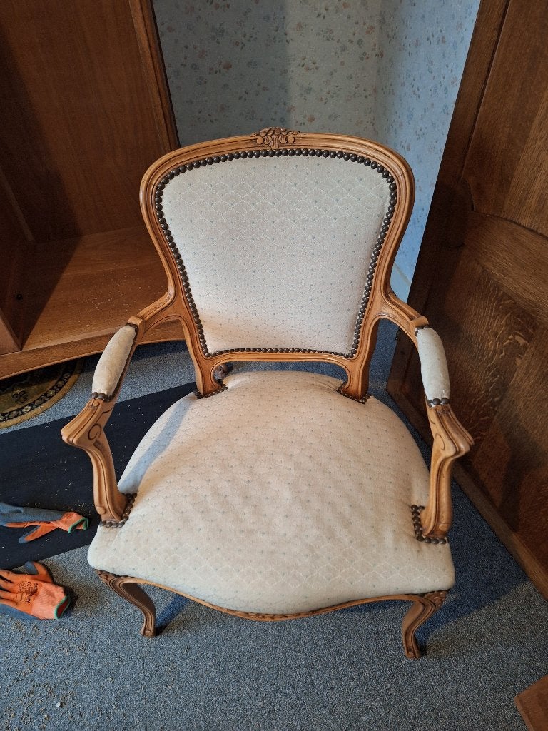 retro stoel  en tafel, Maison & Meubles, Chaises, Autres couleurs, Comme neuf, Deux, Enlèvement