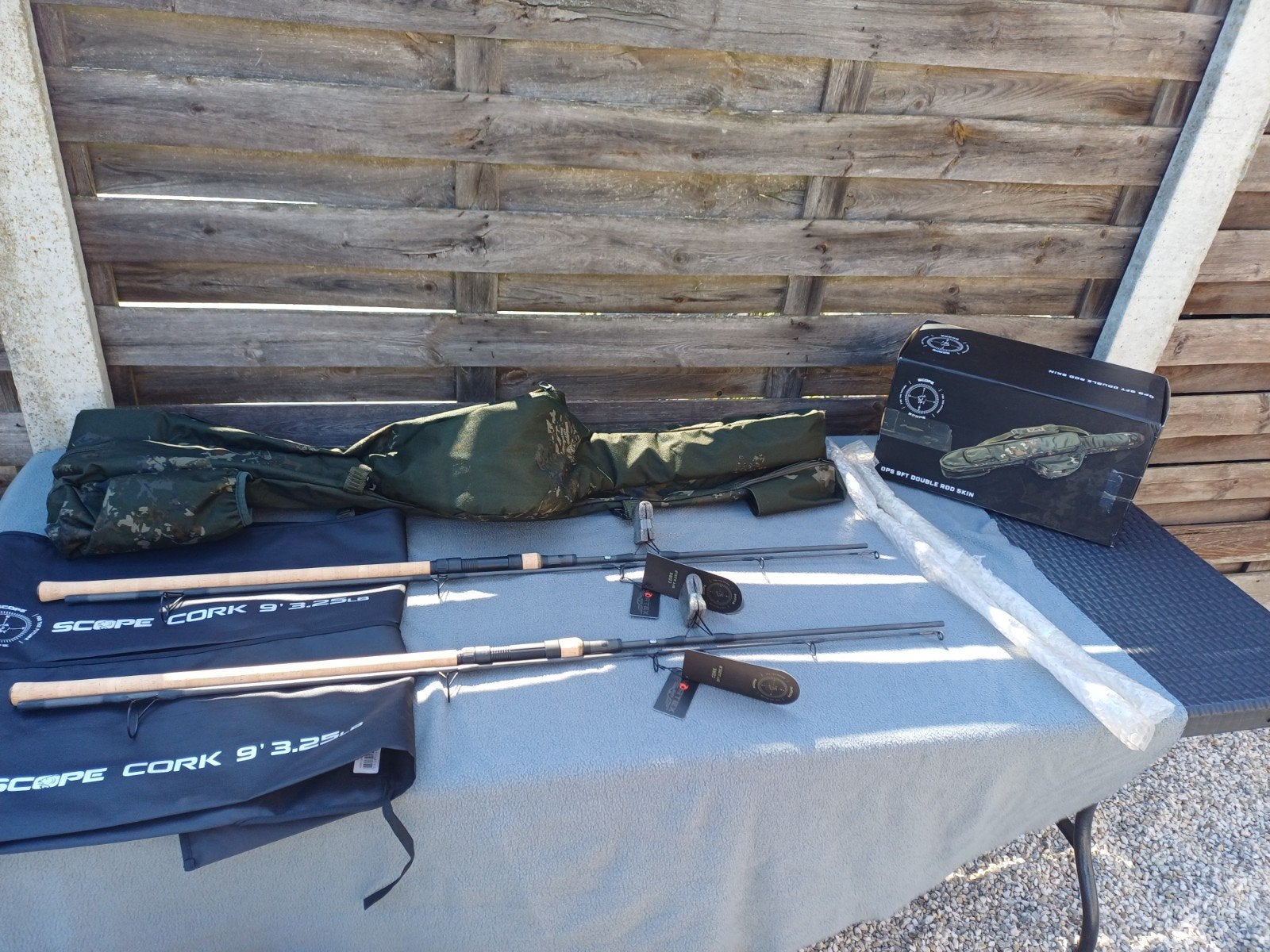 Nash Scope Mk2 9ft 3,25 pond kurk + hoes voor 2 hengels, Ophalen