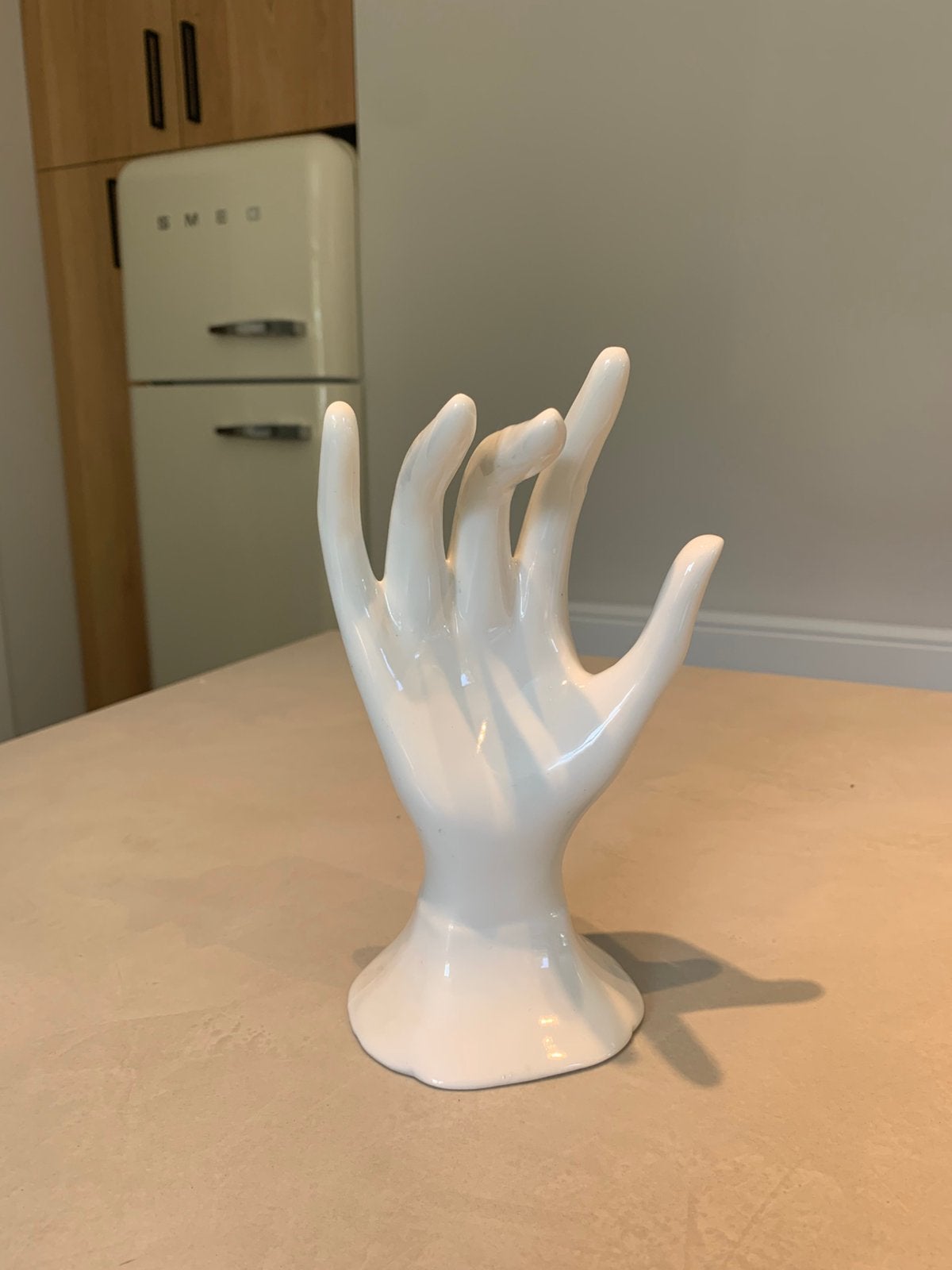 vintage porseleinen hand – sieradenhouder / ringenhouder, Ophalen of Verzenden, Zo goed als nieuw