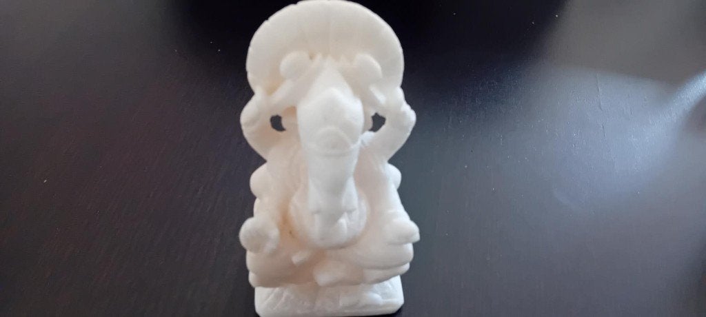 BEELDJE IN MARMER HINDOEISTISCHE GODHEID GANESHA, Ophalen of Verzenden