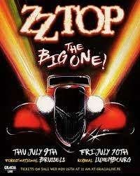 E-tickets voor ZZ Top-concert 09/07 - EUR 40, Tickets en Kaartjes, Concerten | Overige, Juli